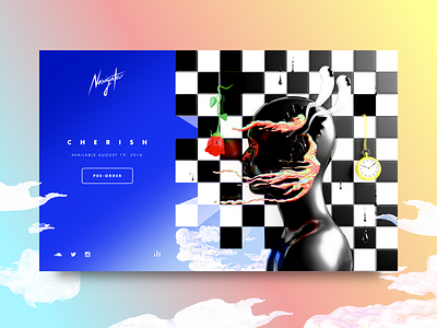 Navigateur "Cherish" EP - Landing Page futura landing page milton croissant music navigateur surrealism