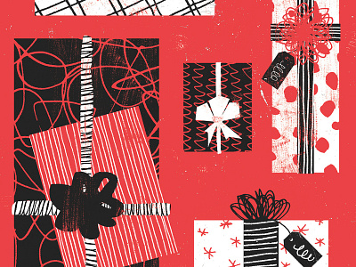 Christmas Card bow christmas christmas card gifts pattern presents texture