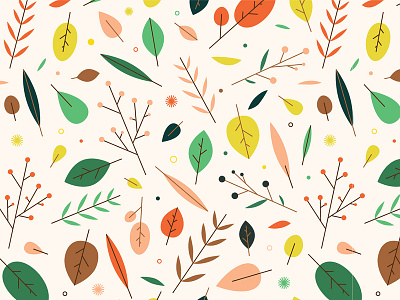 Fall Leaves Pattern branches fall leaves pattern seamless seasons