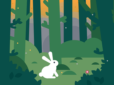 Forest Background air ash background branches clouds forest leaves nature rabbit smoke trees