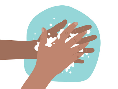 Washing Hands bubbles hand hands illustration soap vector washing water