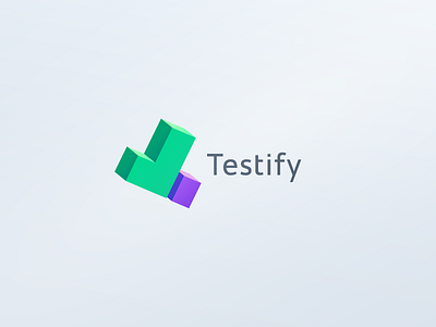 Testify Logo brand check design icon identity isometric letter t logo t test test app typography