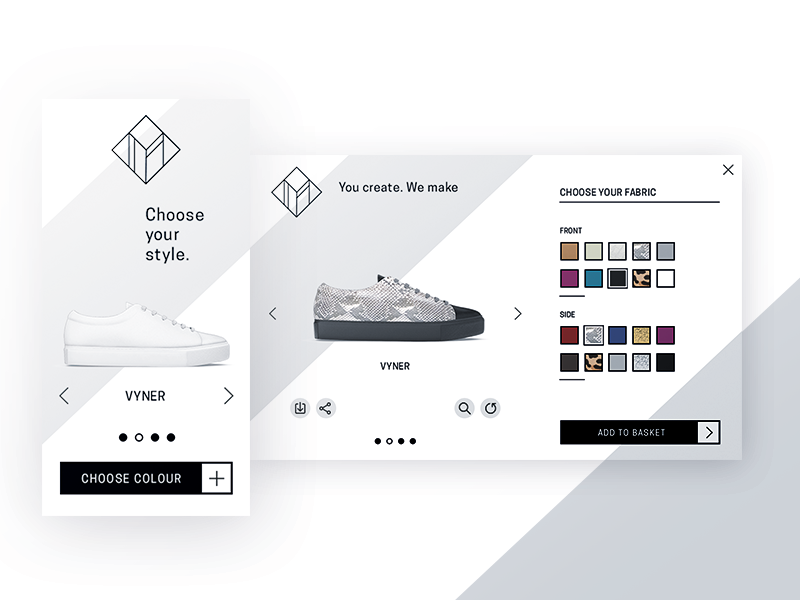 Footwear Customisation UI by Eleana Gkogka on Dribbble