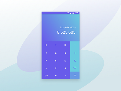 Calculator calculator colours design flat gradients minimal ui