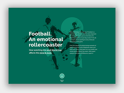World Cup & fan emotions emotions football illustration marketing minimal phycology ui web design webpage world cup