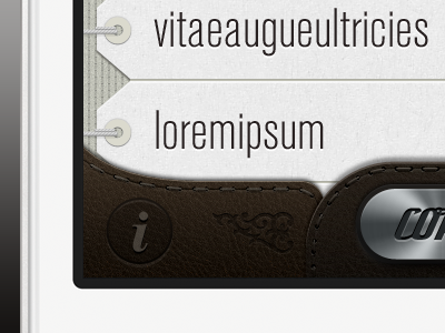iOS Concept app gui ios iphone leather