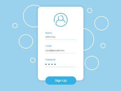 Sign Up adobe xd clean daily ui design interface register sign up ui ux web website