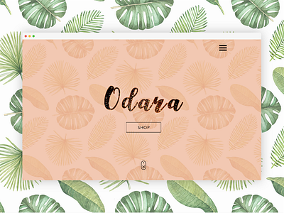 Odara Site ecommerce fashion layout one page single page site store summer ui web design website