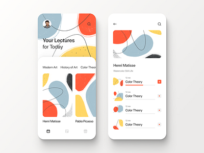 Learning Application with Abstract Style Illustration