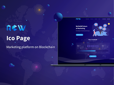 RC World — ICO Landing Page behance crypto currency ico landing page marketing campaign promo page