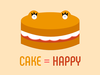 cake happy 2021 cake cake logo circles design fun happy illustration orange shapes weeklywarmup