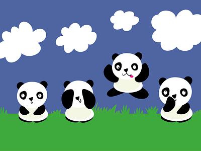 Boo Panda boo bright fun jump panda