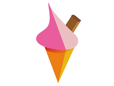 Dreaming of Summer chocolate cone flake forward geometric icecream looking orange pink summer