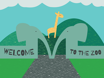 Welcome to the Zoo gates giraffe m typehue zoo