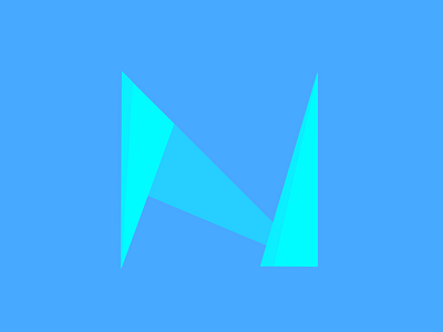 N angular blue n triangles typehue