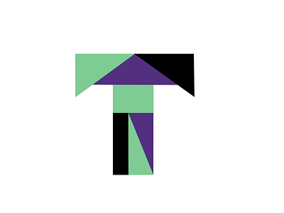 T Is For Tanagram letters shapes t tanagram typehue