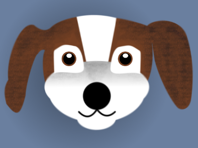 Pete the Dog affinity dog draw shading texture vector