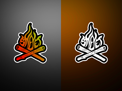 Tribe "Shevet" logo brand branding design fire log logo negative tribe