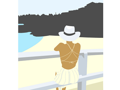 Vitamin C beach blue grey hat minimal mood sand sunny tan telaviv vacation yellow