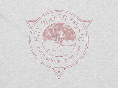 Hot Water Music "Throw Caution To The Wind" Tee apparel drowning hot hot water music merch music rise rise records skeleton teeshirt tshirt water