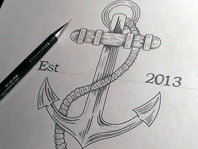 Anchors Away ahoy anchor illustration matey tshirt