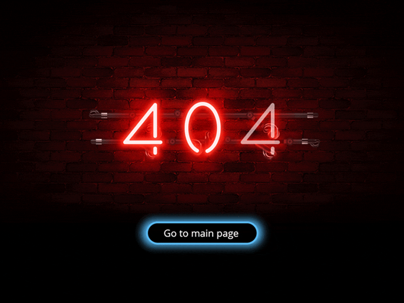 404 Page 404 ae animation gif neon page ui ux