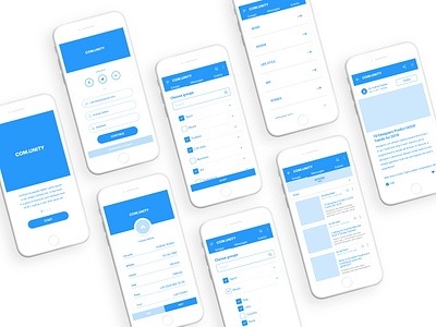 Wireframe for mobile app app articles design iphone minimal mobile ui ux wireframe