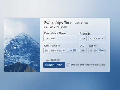 DailyUI #002 – Credit Card Checkout amex checkout dailyui dailyui002 form web