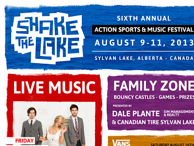 Shake The Lake 2013 Poster bmx family music poster sk8 skate