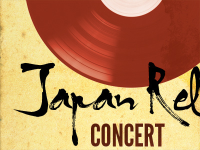 Japan Relief: Concert & Silent Auction fundraiser gig japan poster