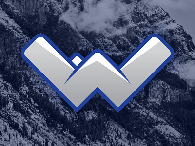 W - Concept letter logo mountain w