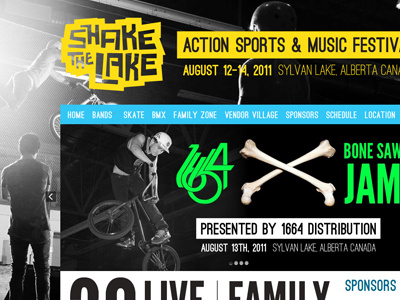 4th Annual Shake The Lake Website action sports bmx family festival skate web