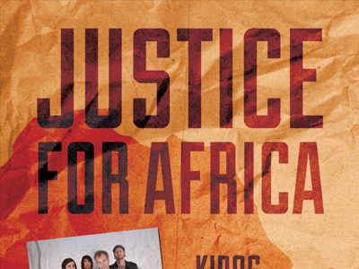 Justice For Africa - Show Poster africa gig poster show