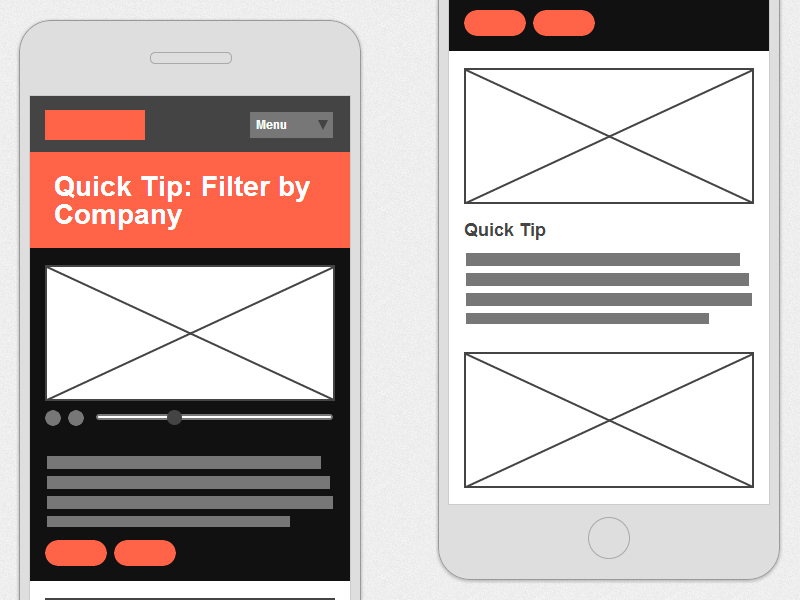 Abadata Quick Tip Wireframe - Mobile by Edward McIntyre on Dribbble