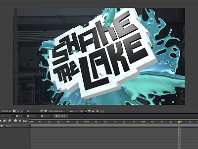 Shake The Lake Promo Video - WIP 3d after effects logo video