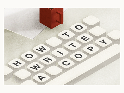 "How To Write Copy For Websites?" blog post copywriter copywriting design desk digital agency illustration isometric keyboard shading