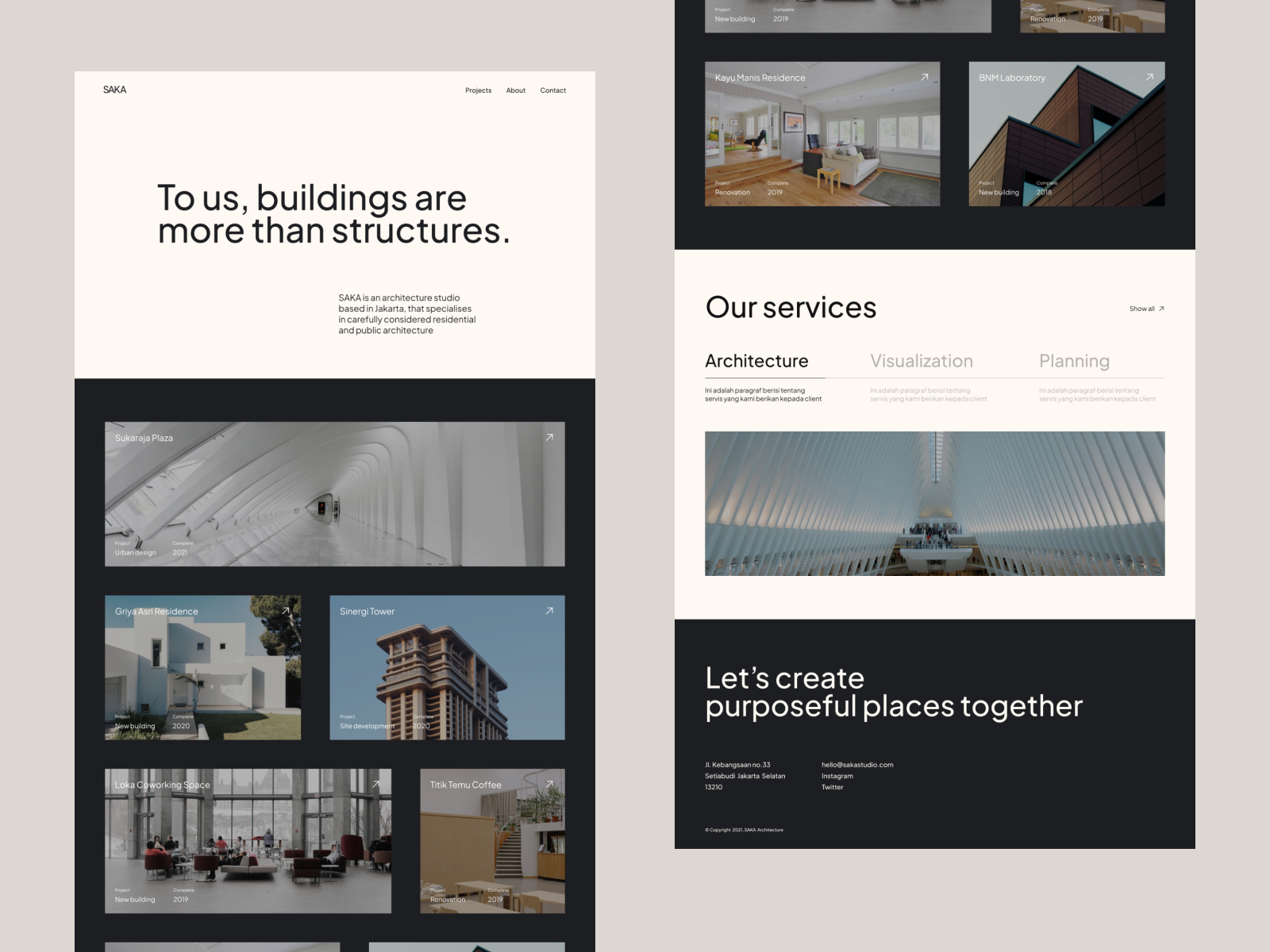 SAKA - Architecture Studio by Roqi M on Dribbble