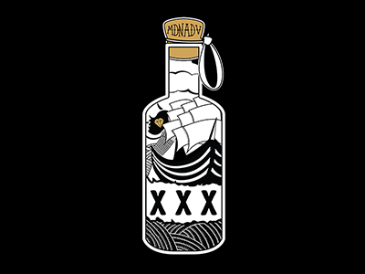 Ship In Bottle graphic design illustration mdnadv