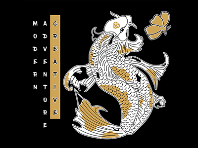 Golden Koi graphic design illustration mdnadv