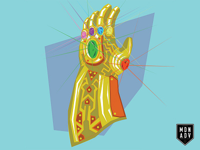 One Glove To Rule Them All gauntlet graphicdesign marvel mdnadv thanos vector
