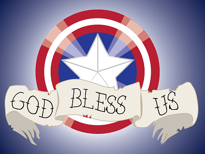 God Bless Cap captain america graphic design illustration marvel tattoo art