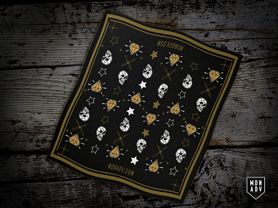 Stay Golden, Kid diamonds gold graphic design handkerchief mdnadv mockup skulls vector art