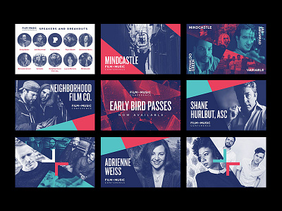Film + Music Conference 2017 Social Ads ads branding conference design layout social media typography