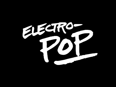 Electro Pop lettering music