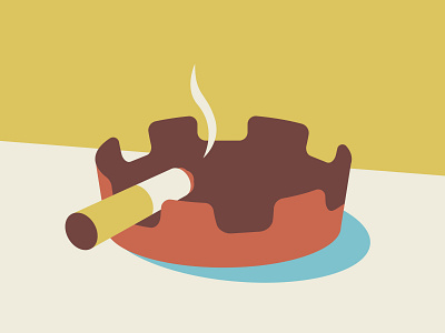 Cigarette cigarette flat illustration retro