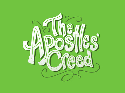 The Apostles' Creed Lettering apostle lettering