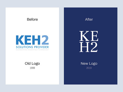 KEH2 Logo Design Rebrand accounting before and after blue bookkeeping branding clean finance financial logo logo design logodesign logotype marketing minimal rebrand refresh technology