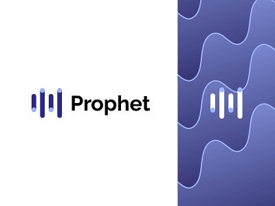 Prophet Investing Logo Design ai artificial intelligence blue branding design financial logo logo design logo designs minimal purple technology