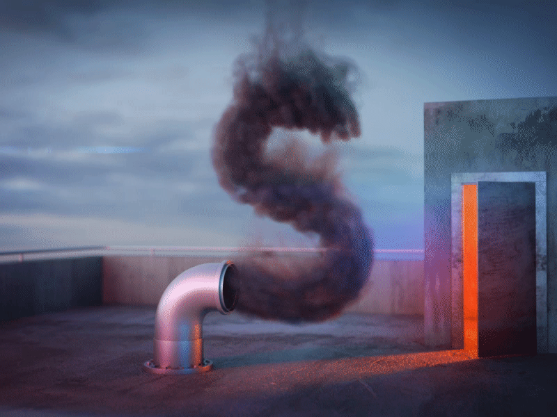 Day 19 Letter S - 2018 36daysoftype 3d animation art c4d cinema4d design graphic letter lettering mograph motion smoke type typo typography vfx