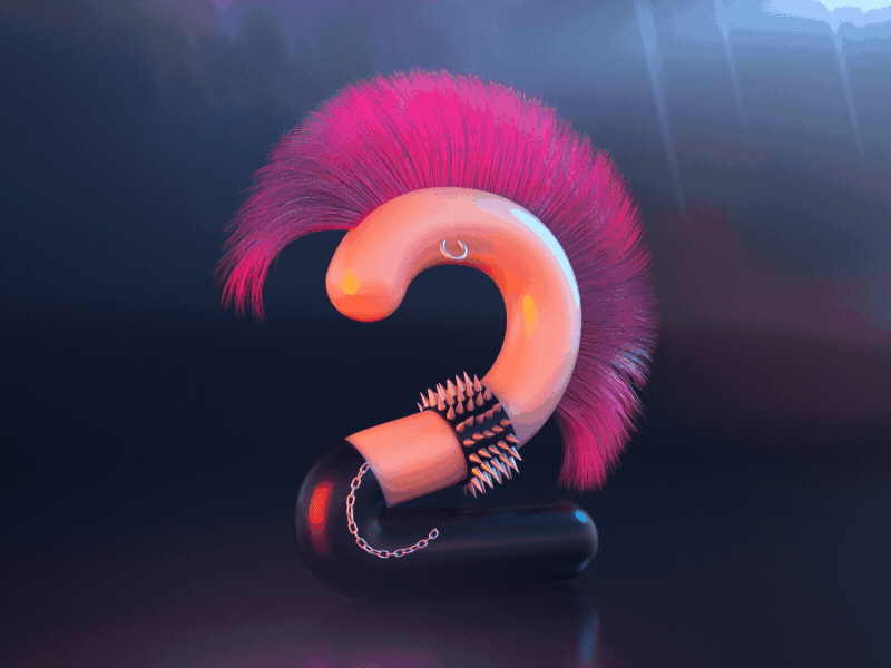 Day 29 Number Two - 2018 36daysoftype 3d animation art c4d cinema4d design graphic illustration letter lettering mograph motion number render two type typo typography vfx